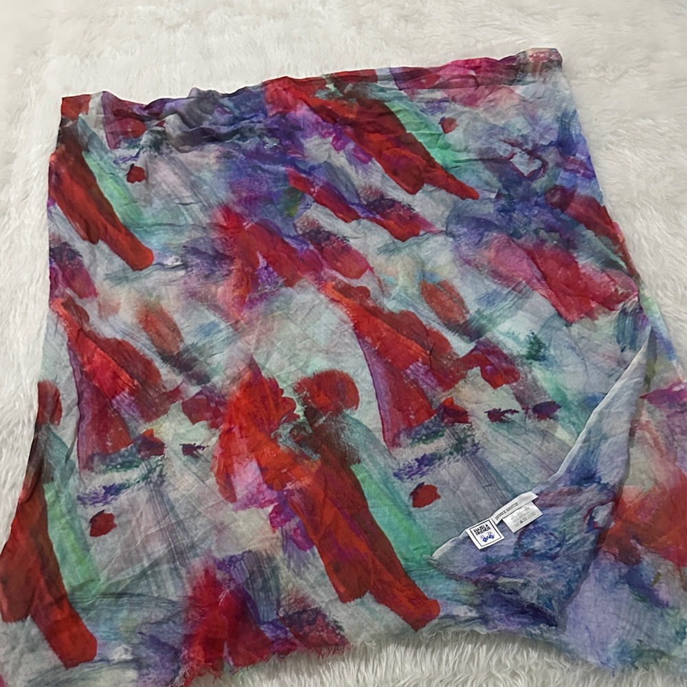 Vibrant Multicolor Abstract Scarf - Picture 4 of 5